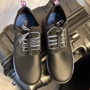 Clove Black Sneakers with Pink/Purple Accents
